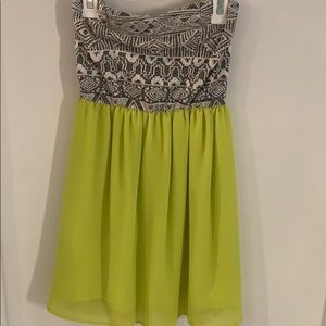 Strapless mini summer dress